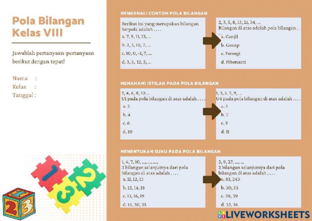 Pola Bilangan Kelas VIII