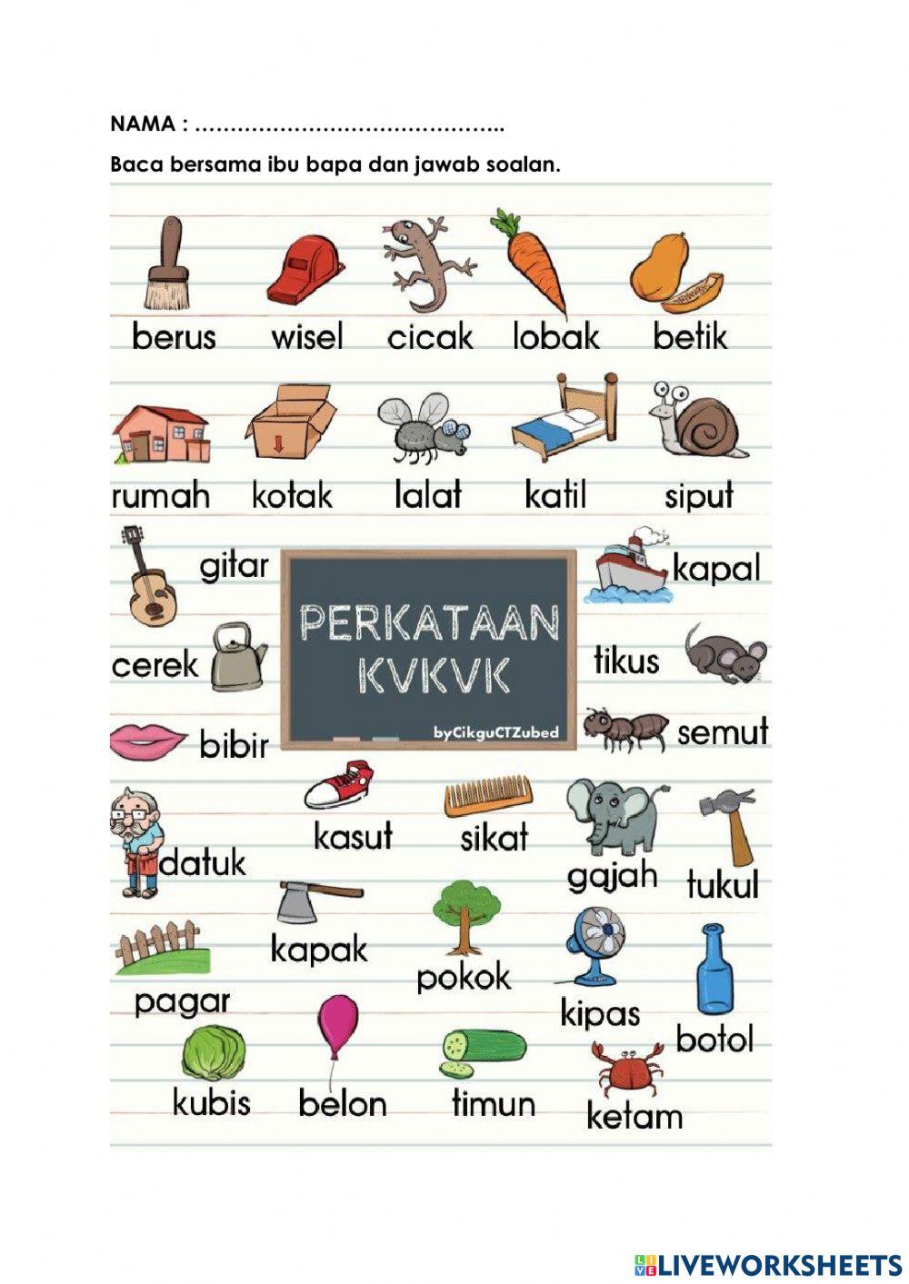 Kemahiran membaca perkataan dan rangkai kata