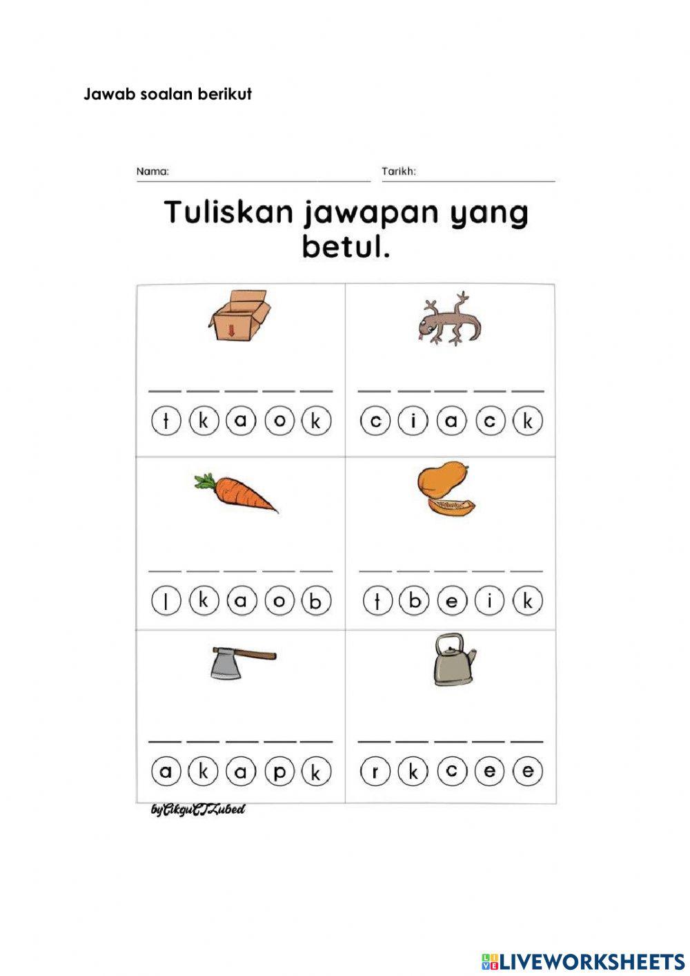 Kemahiran membaca perkataan dan rangkai kata