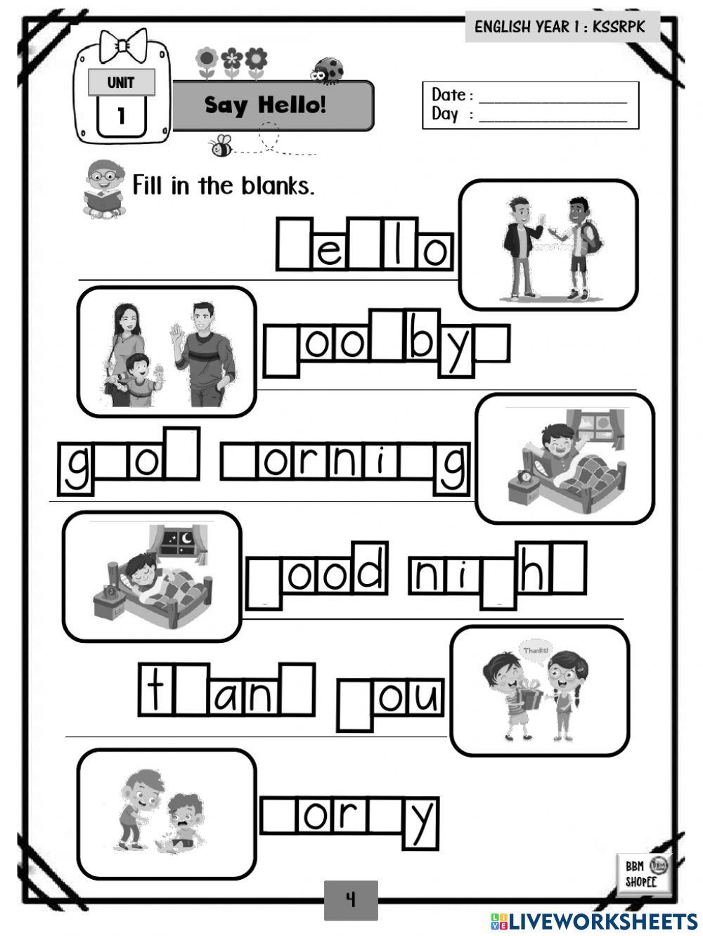 Speaking and Listening