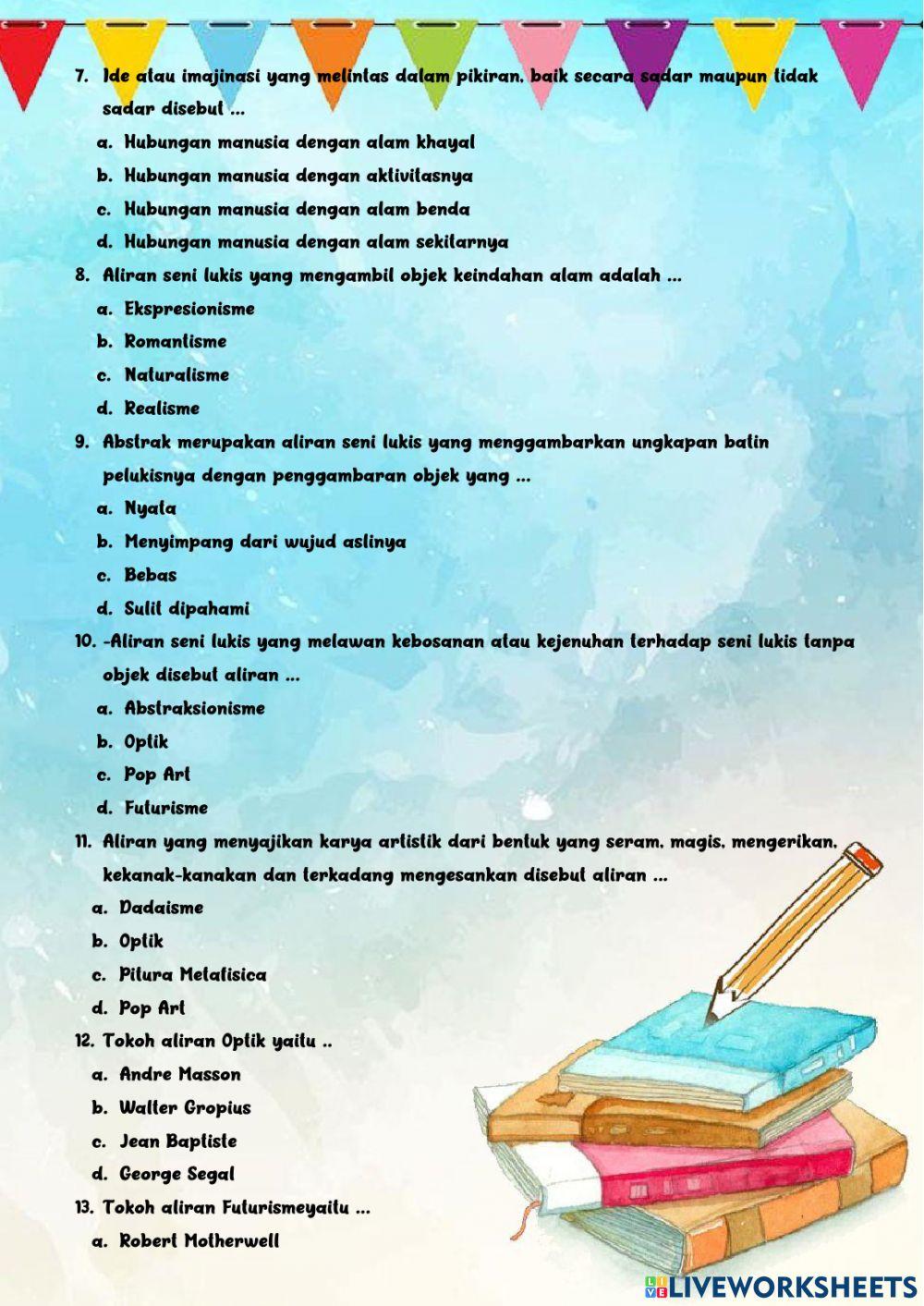 Ulangan seni lukis kelas 9