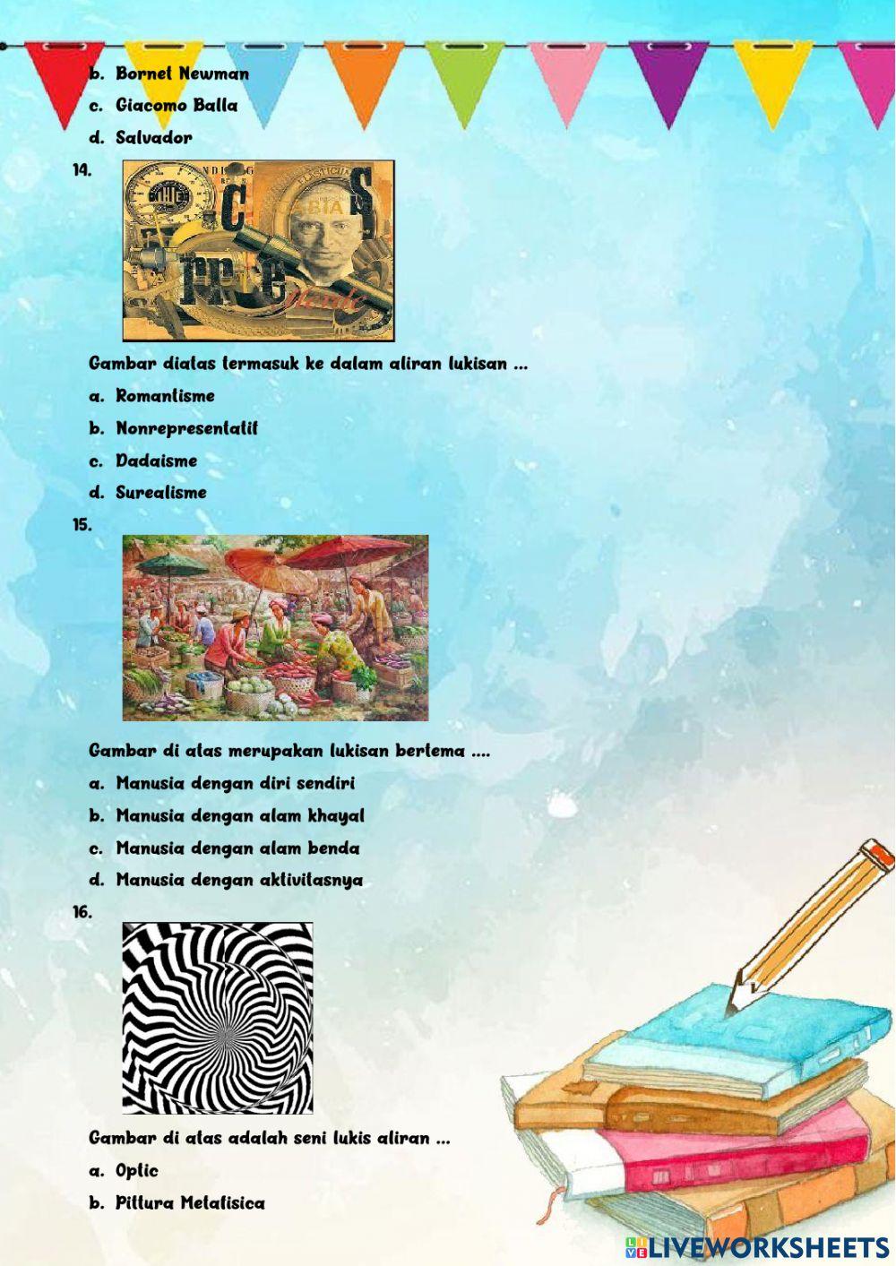 Ulangan seni lukis kelas 9