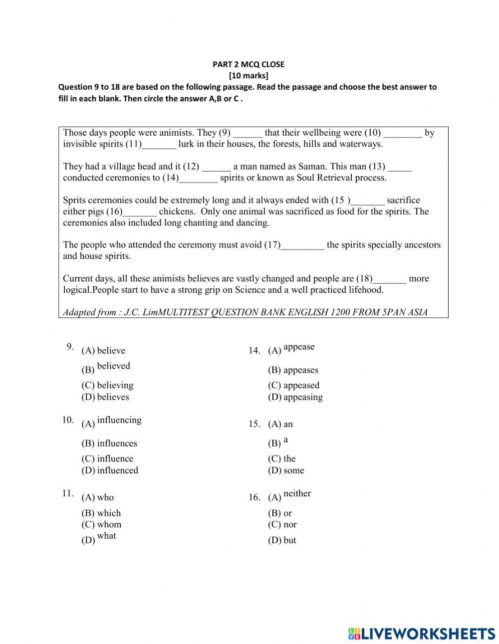 Pentaksiran SPDPR English Form 4 2021