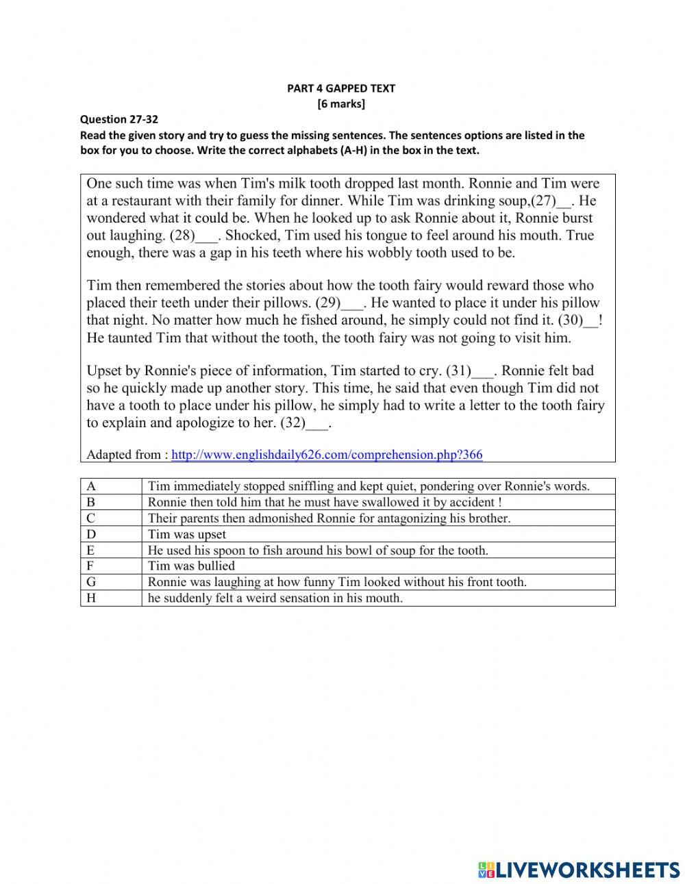 Pentaksiran SPDPR English Form 4 2021