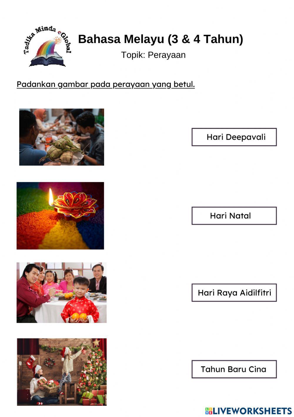 3 & 4 Years: Bahasa Melayu (Perayaan)