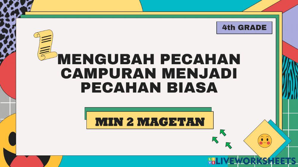 Mengubah pecahan campuran menjadi pecahan biasa