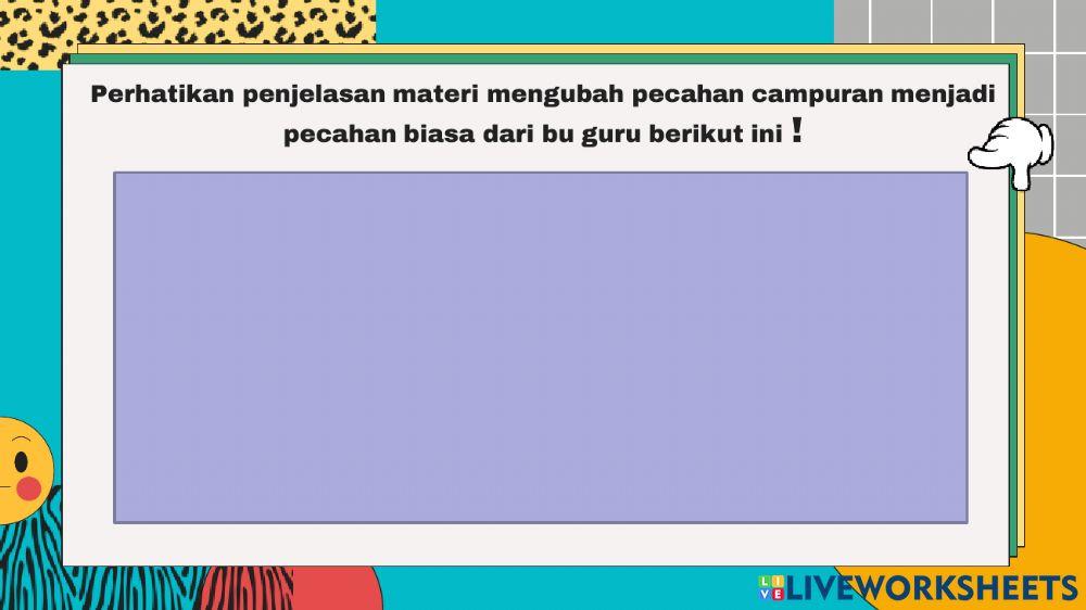 Mengubah pecahan campuran menjadi pecahan biasa