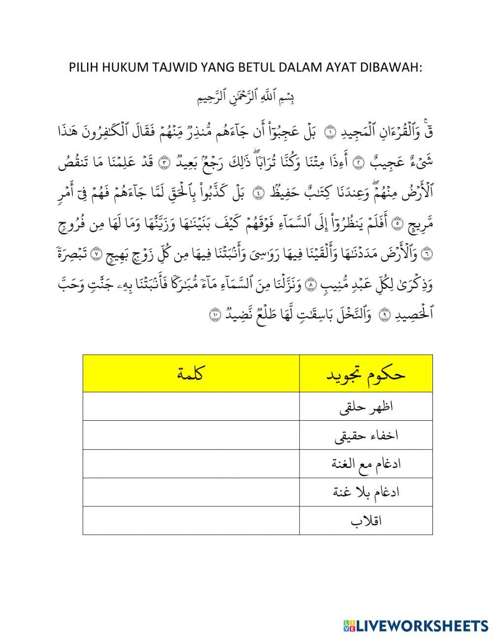 Pendidikan islam tahun 6