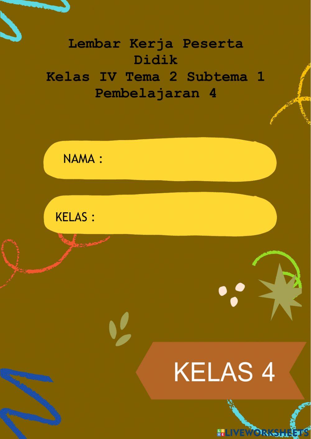 LKPD kelas 4 tema 2 subtema 1 pb4