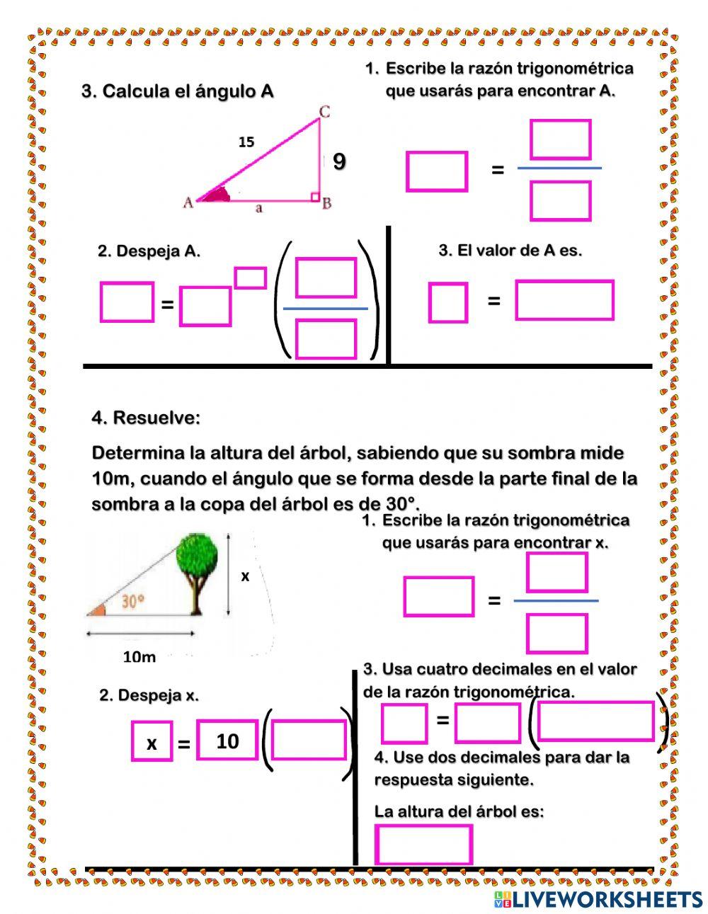 Resolución de Triángulos Rectángulos