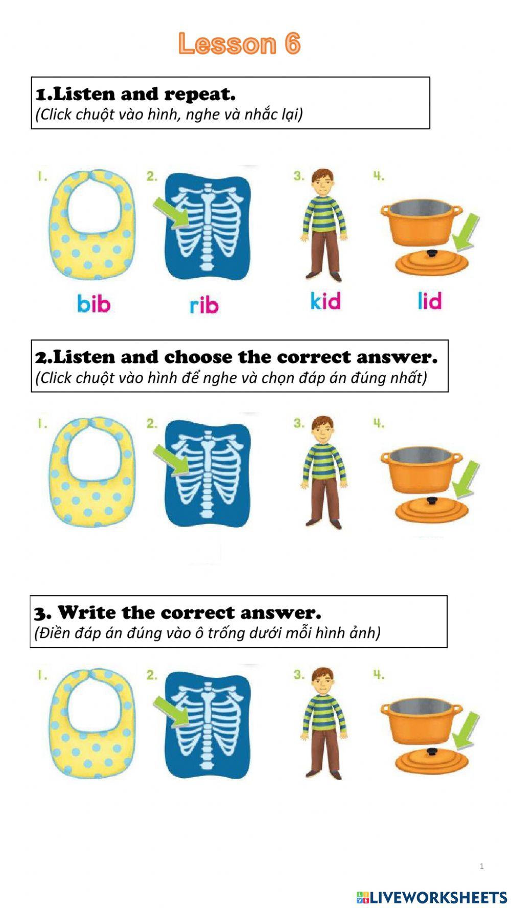 Phonics L2- Lesson 6 Revision