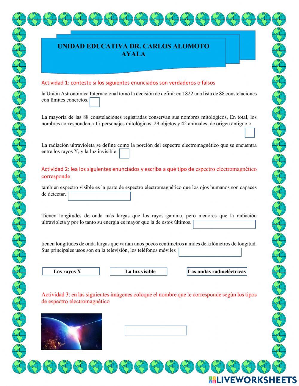 El espectro electromagnético