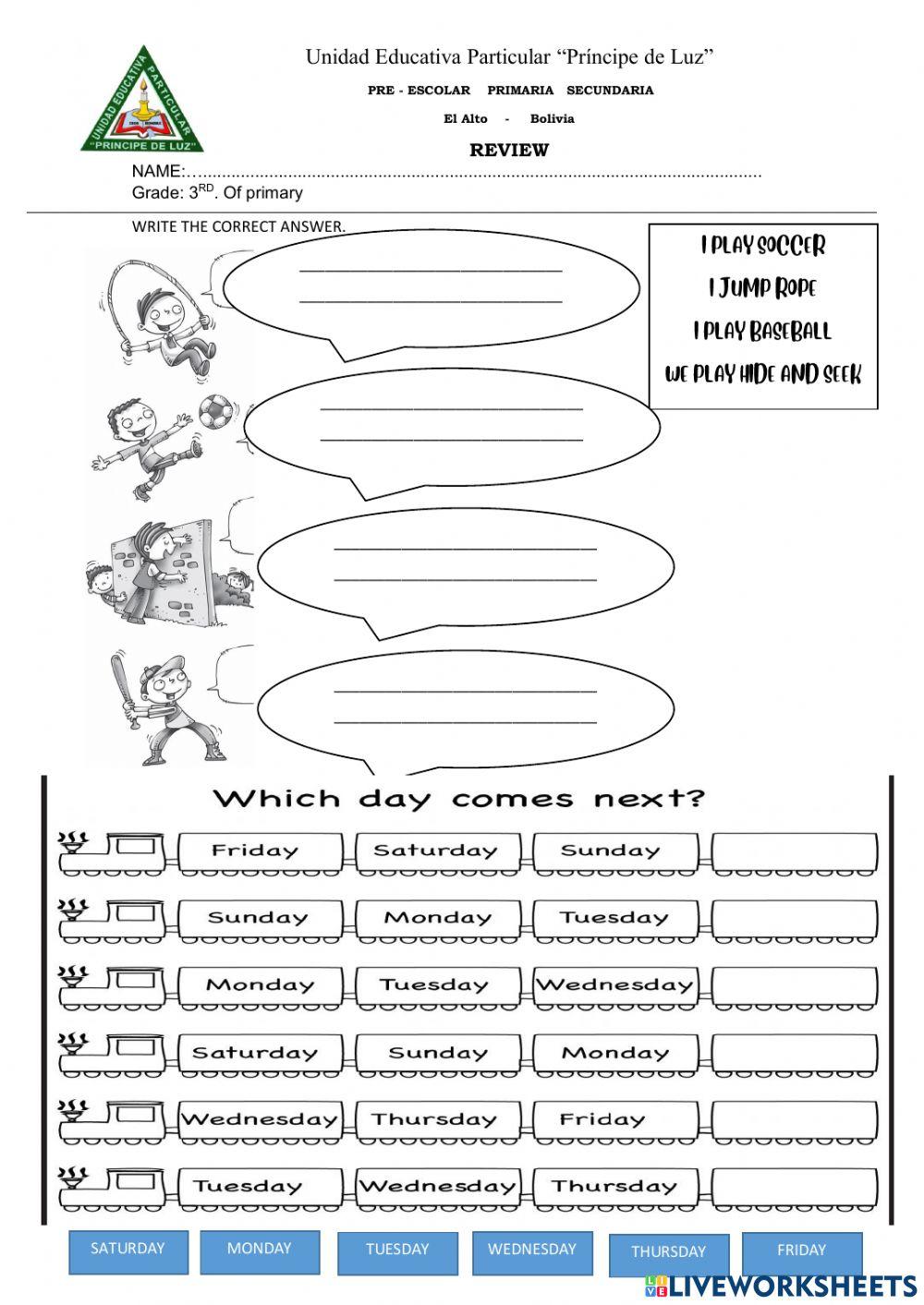 Recreational activities