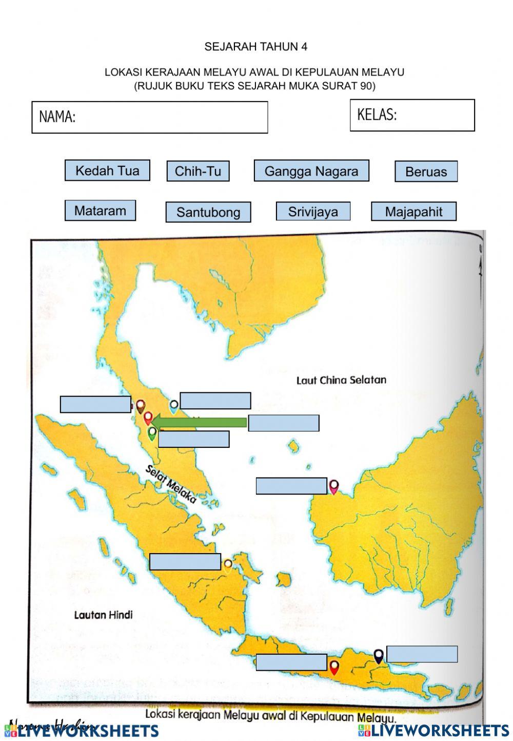 Lokasi kerajaan melayu awal