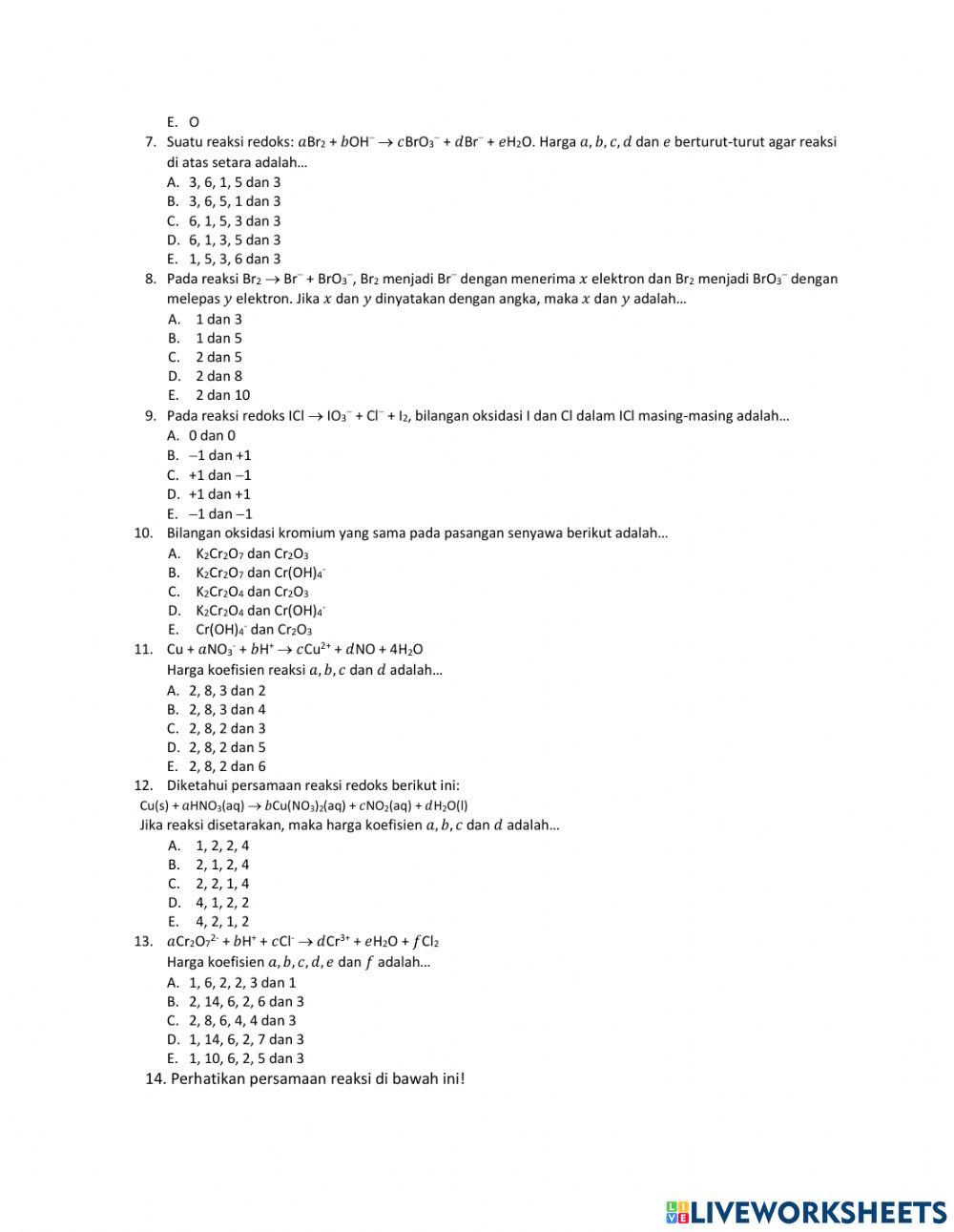 Ulangan harianredoks 1