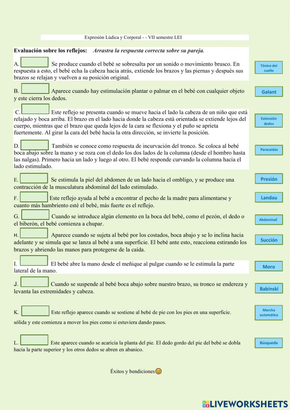 Los reflejos del recién nacido