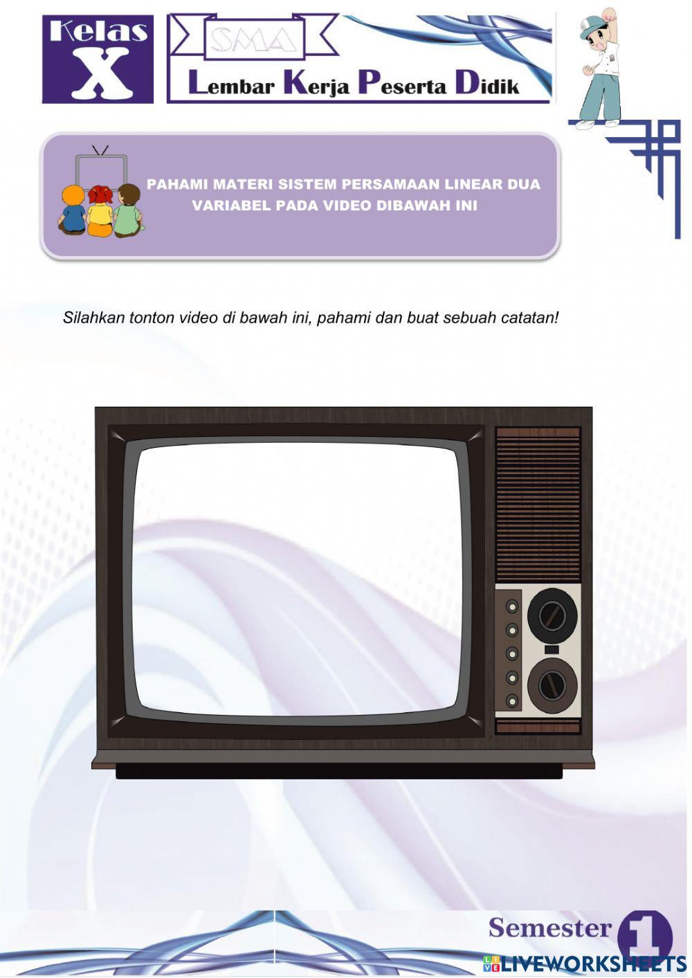 LKPD SPLTV 1 (Sistem Persamaan Linear Tiga Variabel)