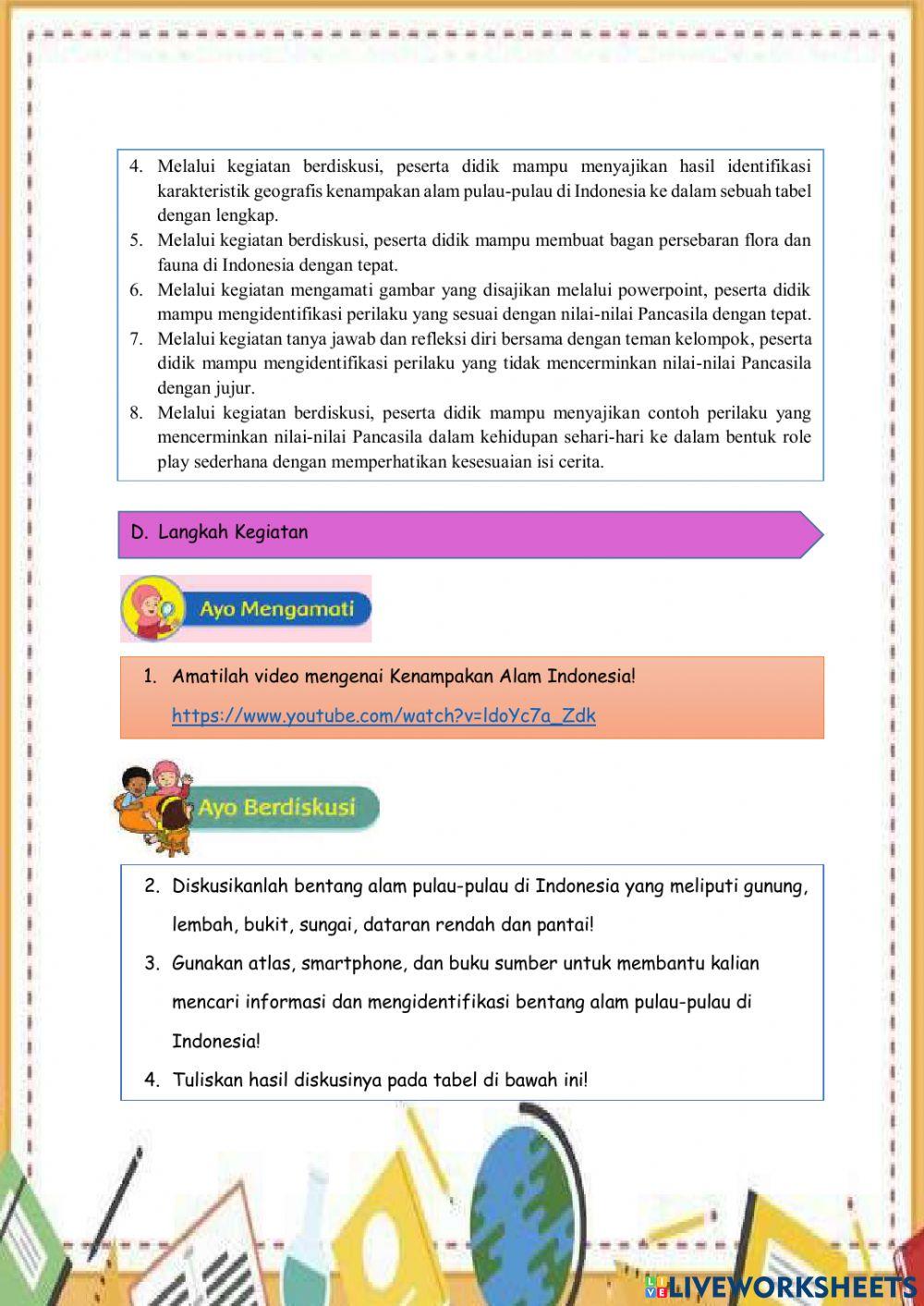 LKPD Tema 1 Subtema 2 Pembelajaran 4