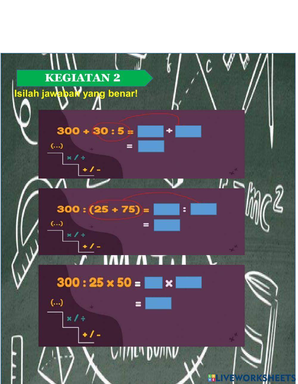 LKPD Matematika 6 Operasi Bil Cacah
