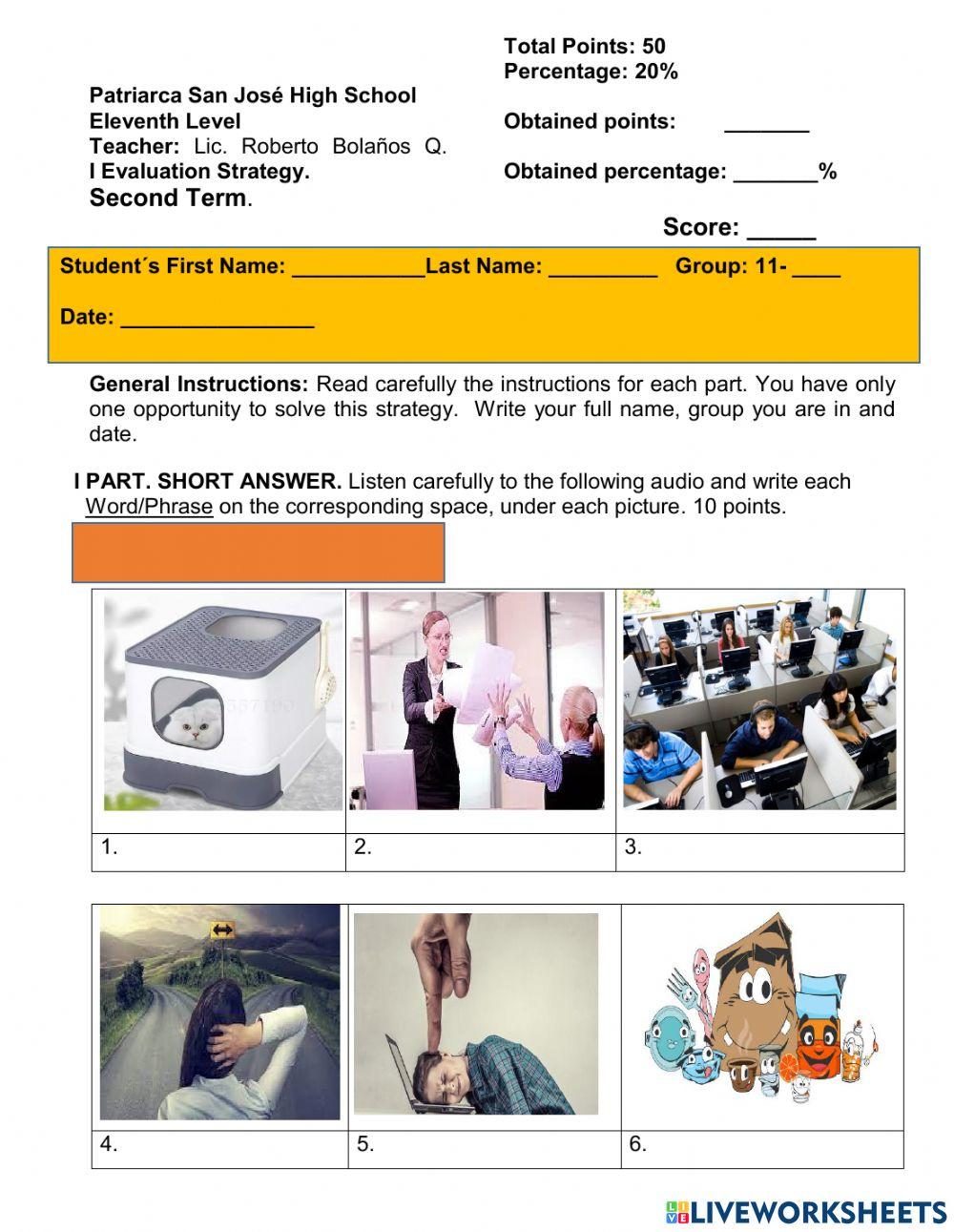 corrected 11TH, 1 TEST, II TERM