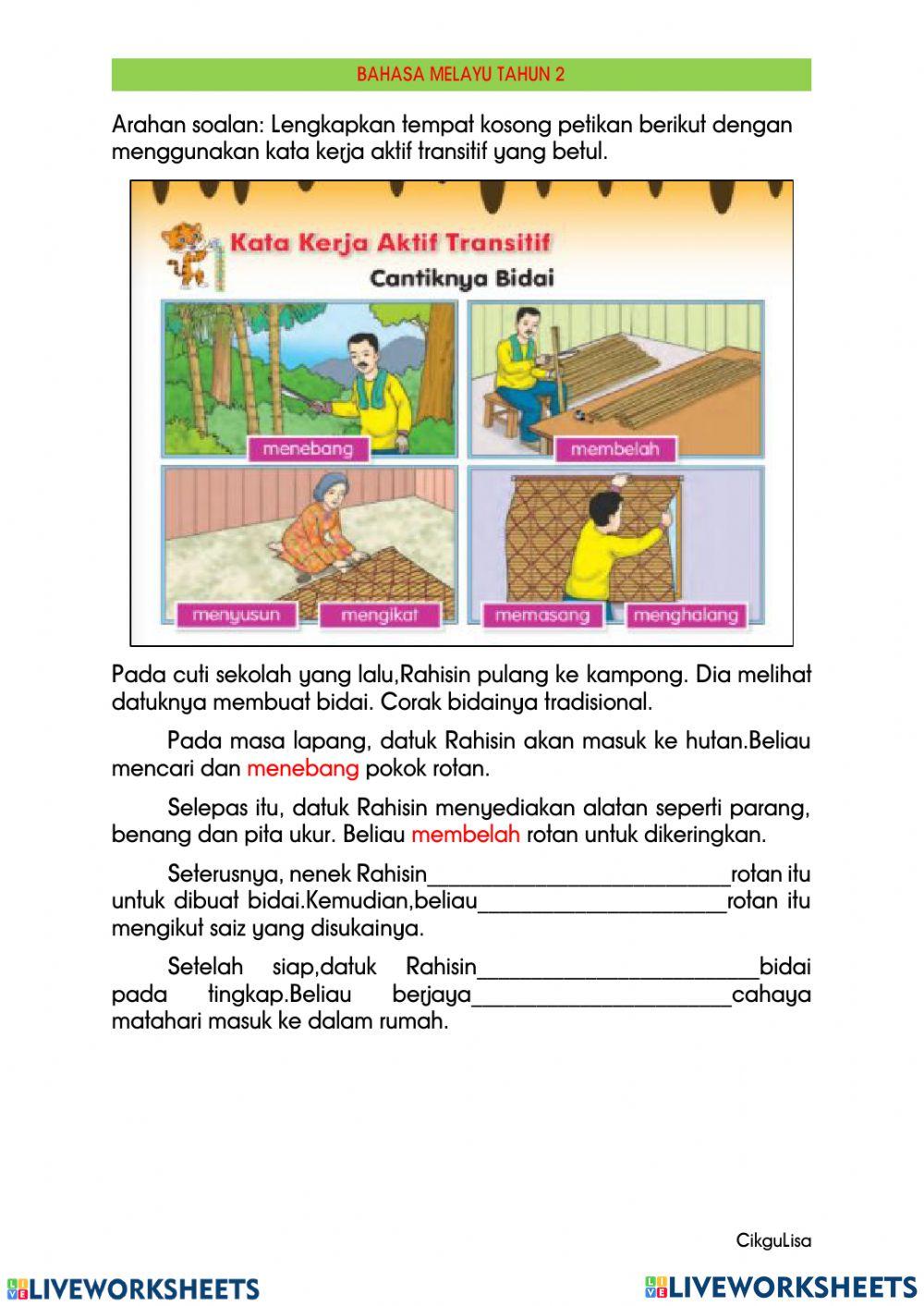 Kata Kerja Aktif Transitif