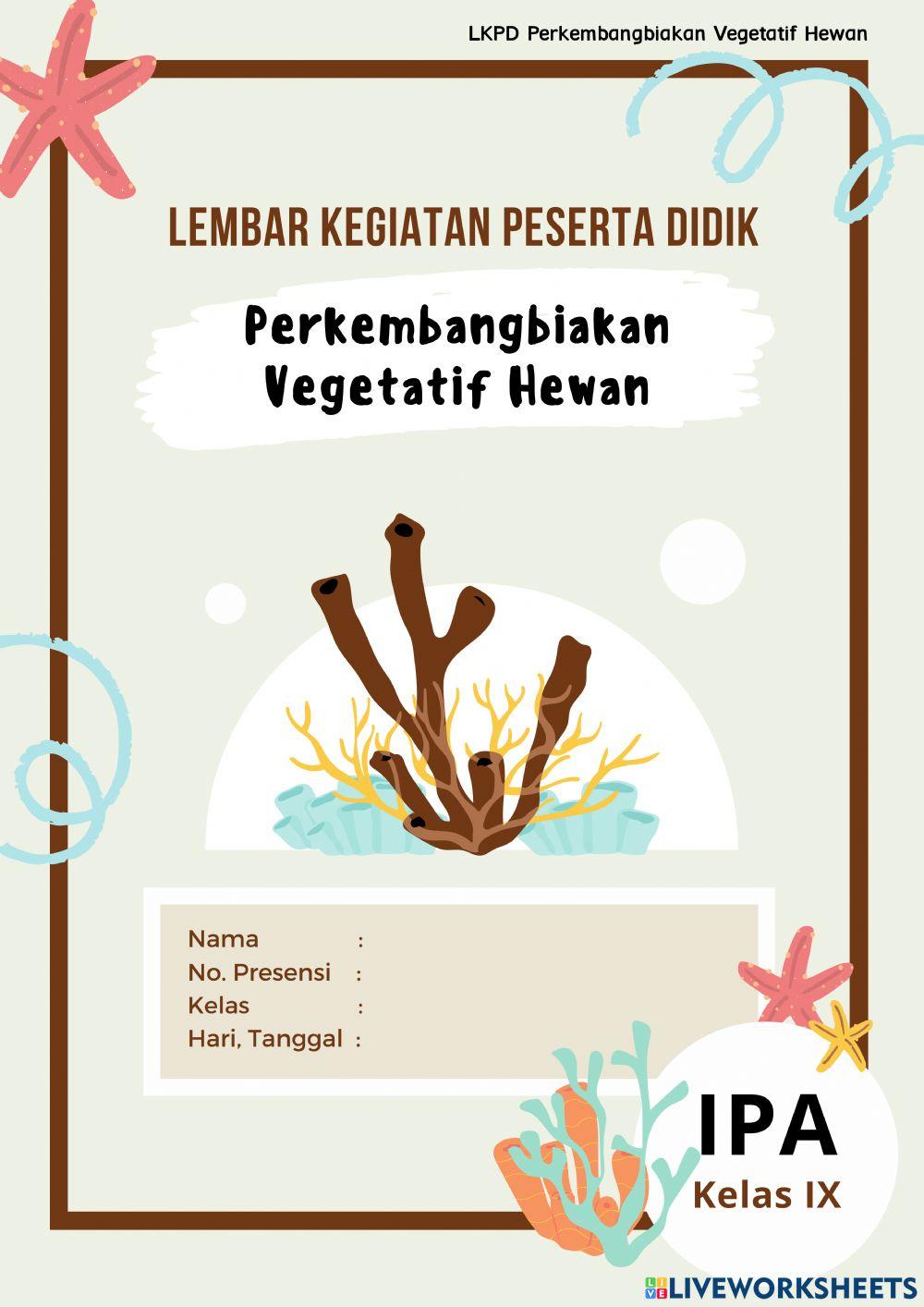 LKPD Reproduksi Aseksual Hewan