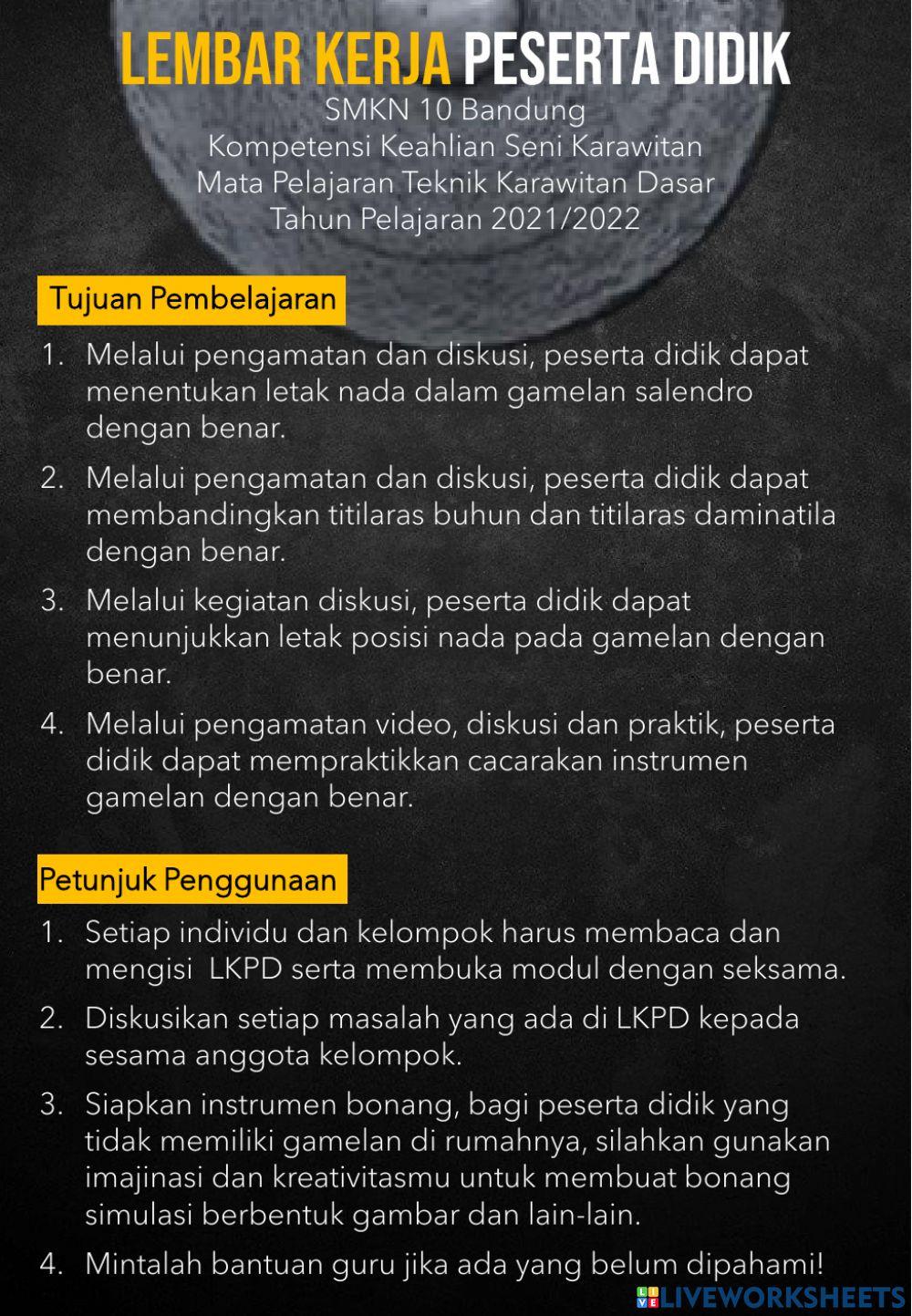 Lkpd sistem laras dan penotasian