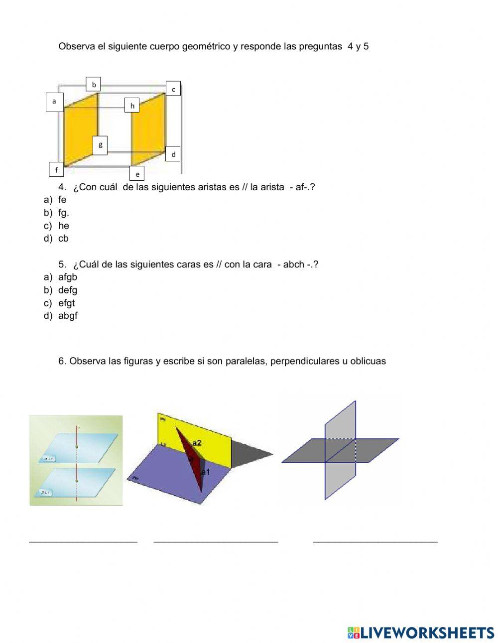 paralelismo y perpendicularidad