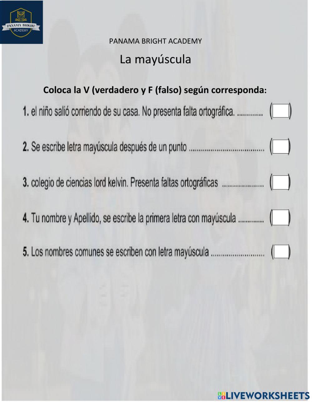 La mayúscula
