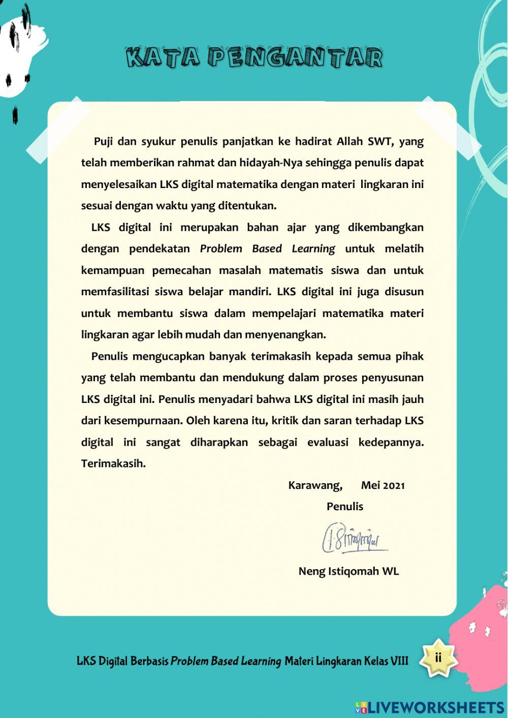 LKS Lingkaran - Bagian Pendahuluan