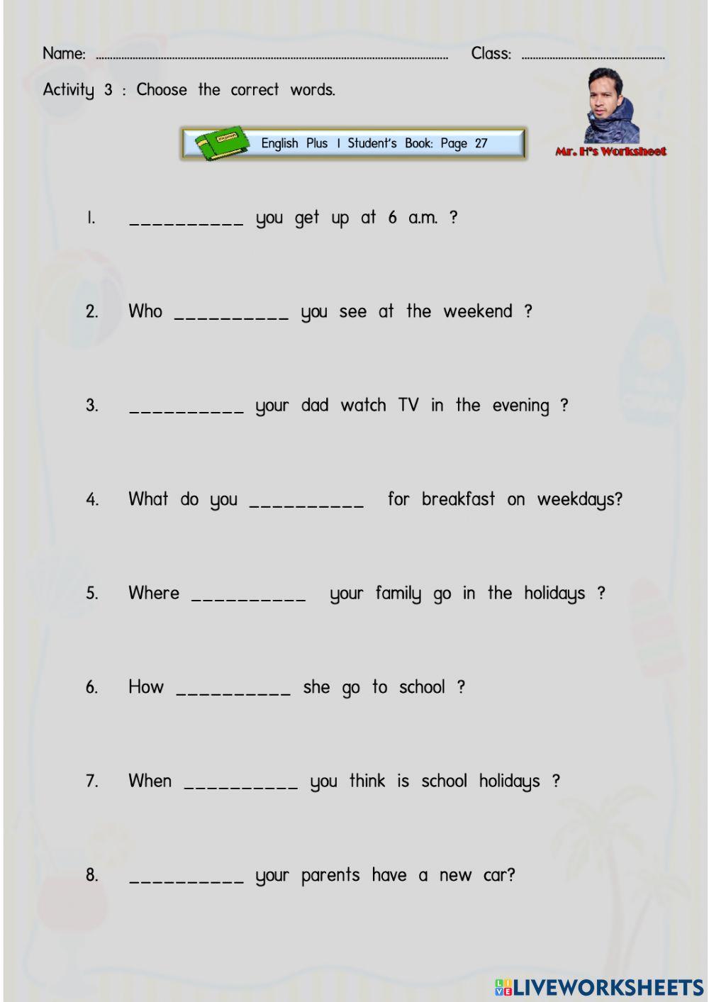 English Year 5 Unit 2 Week 27