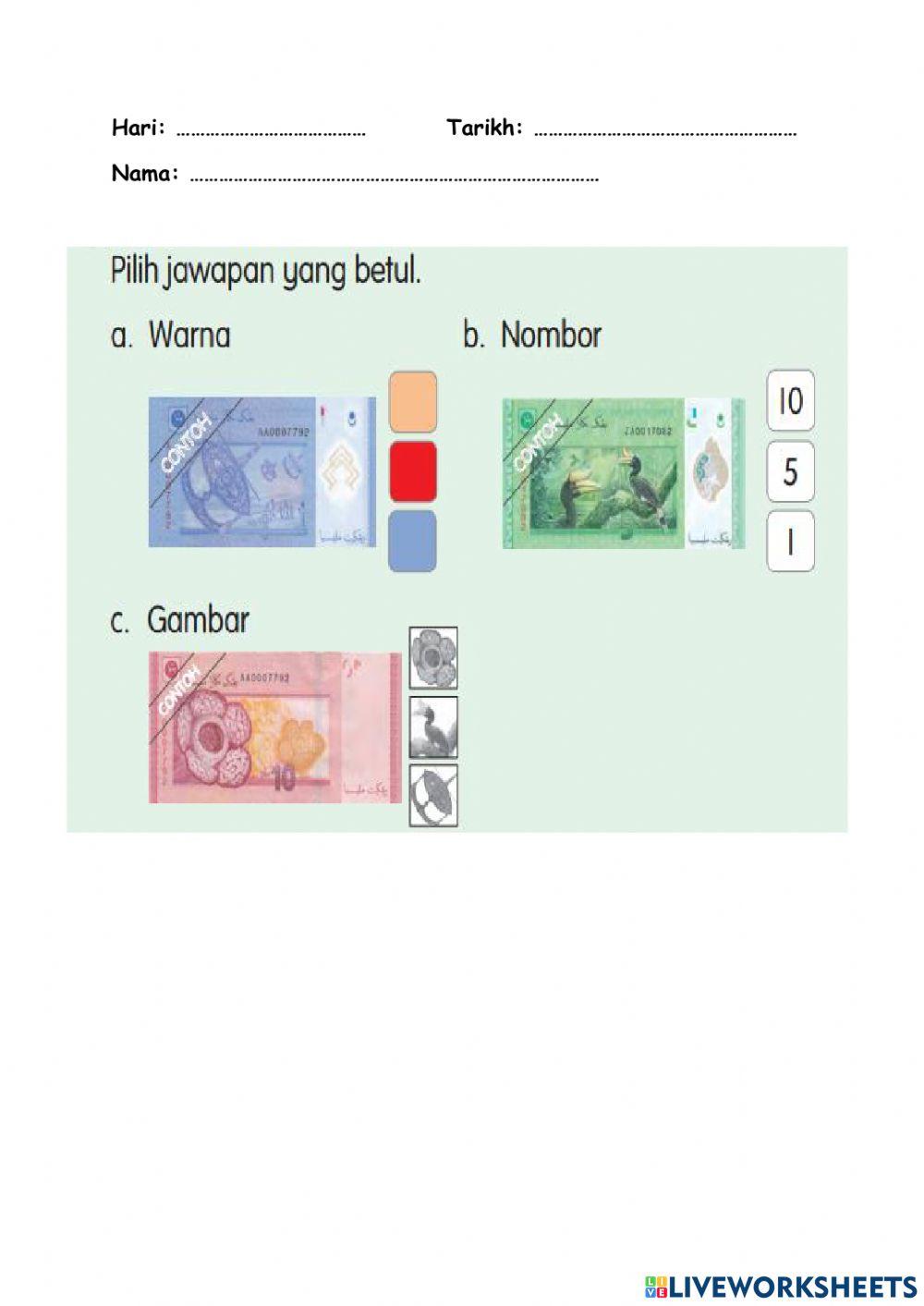 Pilih jawapan yang betul