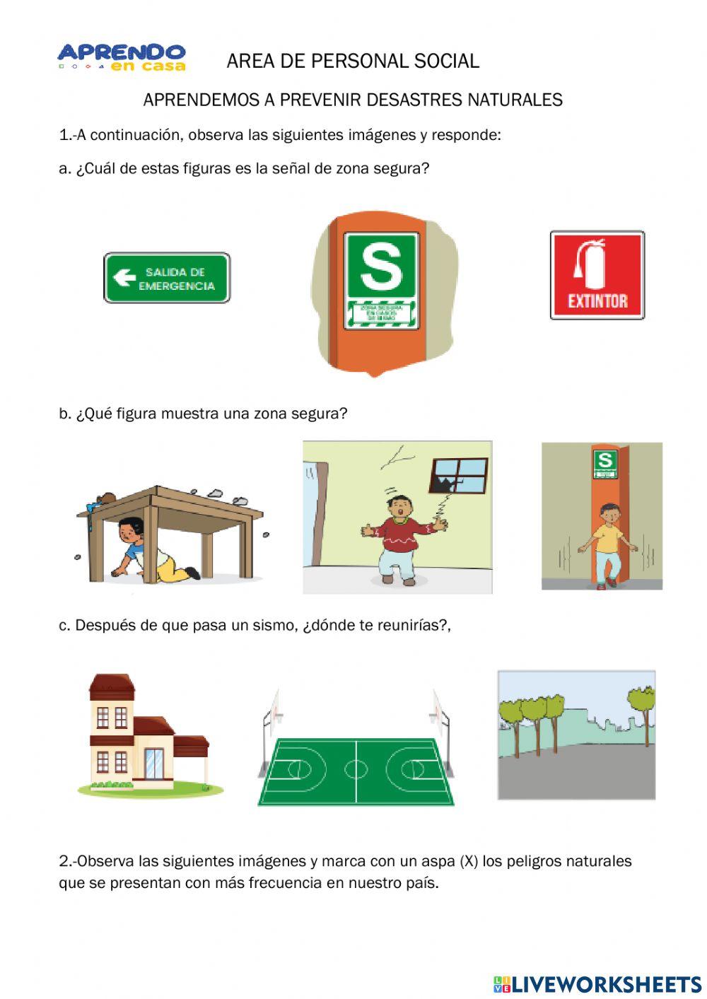 Aprendemos a vivir DESASTRES NATURALES