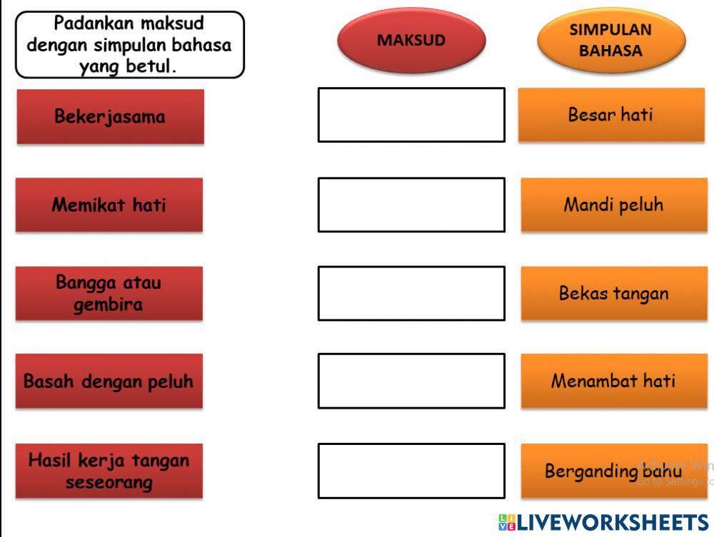 Simpulan bahasa tahun 4