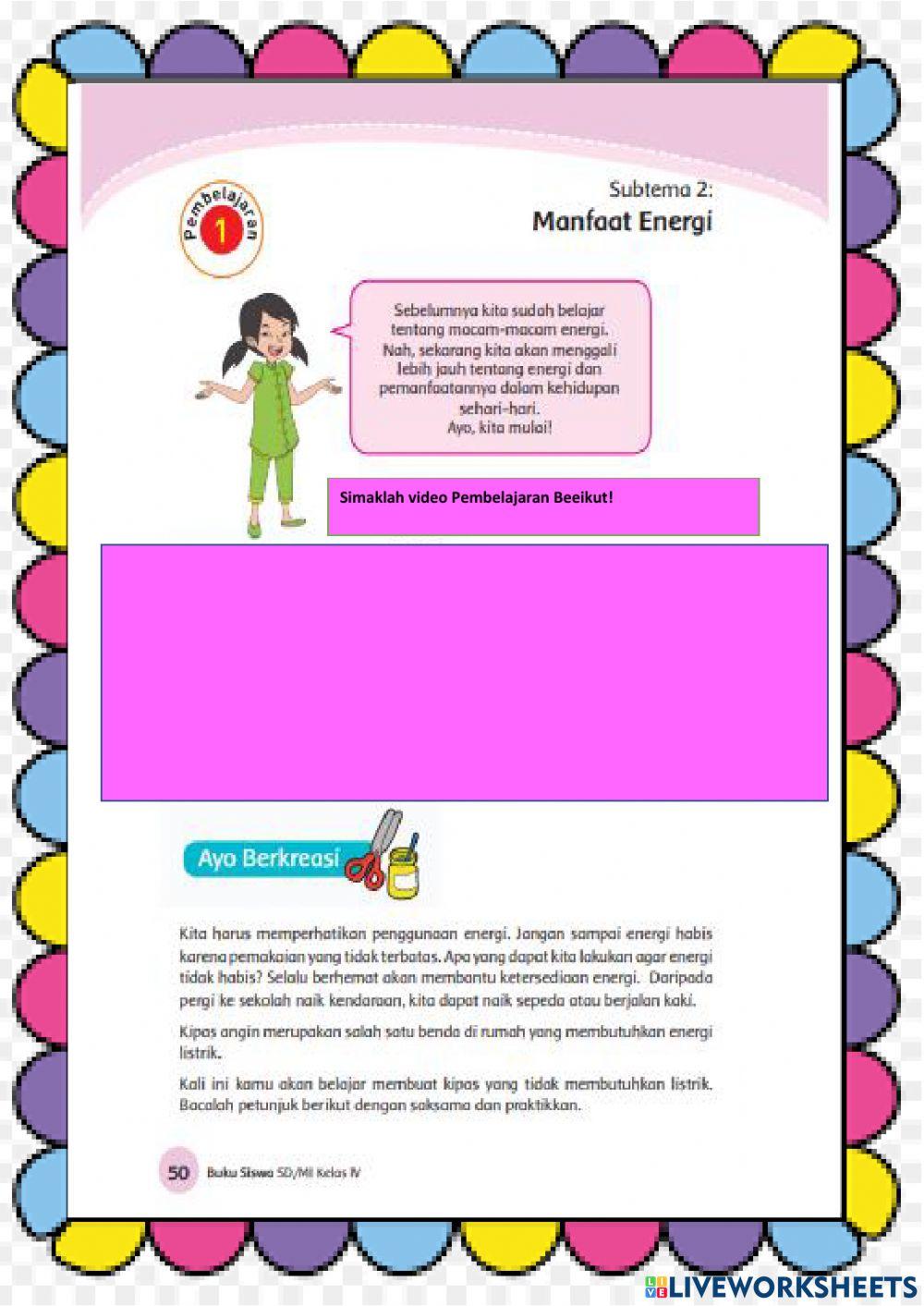 Lkpd tema 2 subtema 2 pembelajaran 1 kelas 4