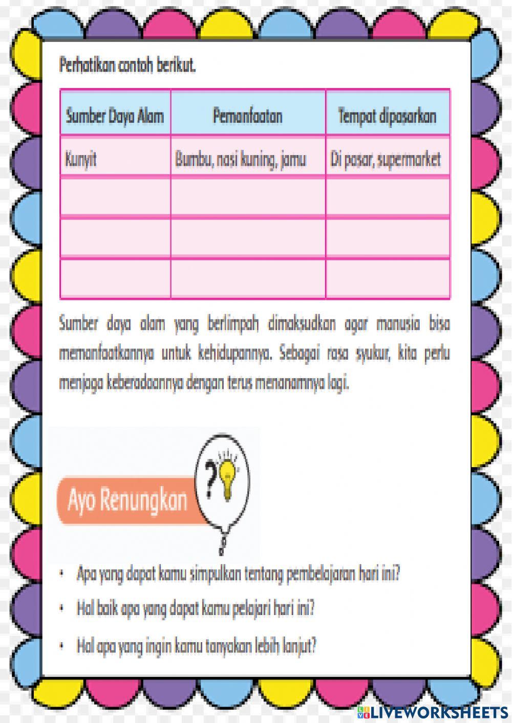 Lkpd tema 2 subtema 2 pembelajaran 1 kelas 4