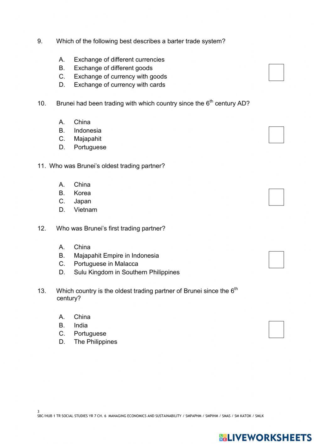 YEAR 7 CHAPTER 6 SECTION A SOCIAL STUDIES 