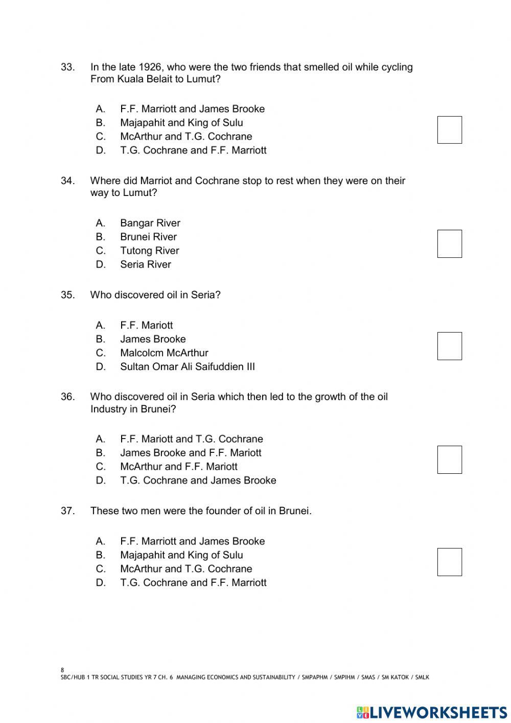 YEAR 7 CHAPTER 6 SECTION A SOCIAL STUDIES 