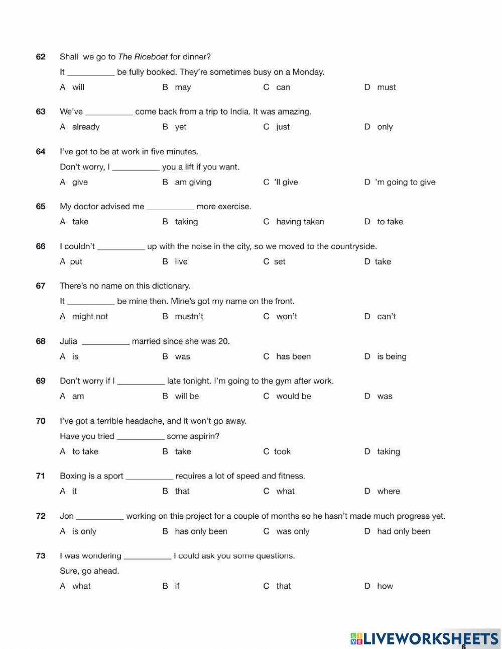 Grammar placement test a1 c1 3687965 etc hanoi