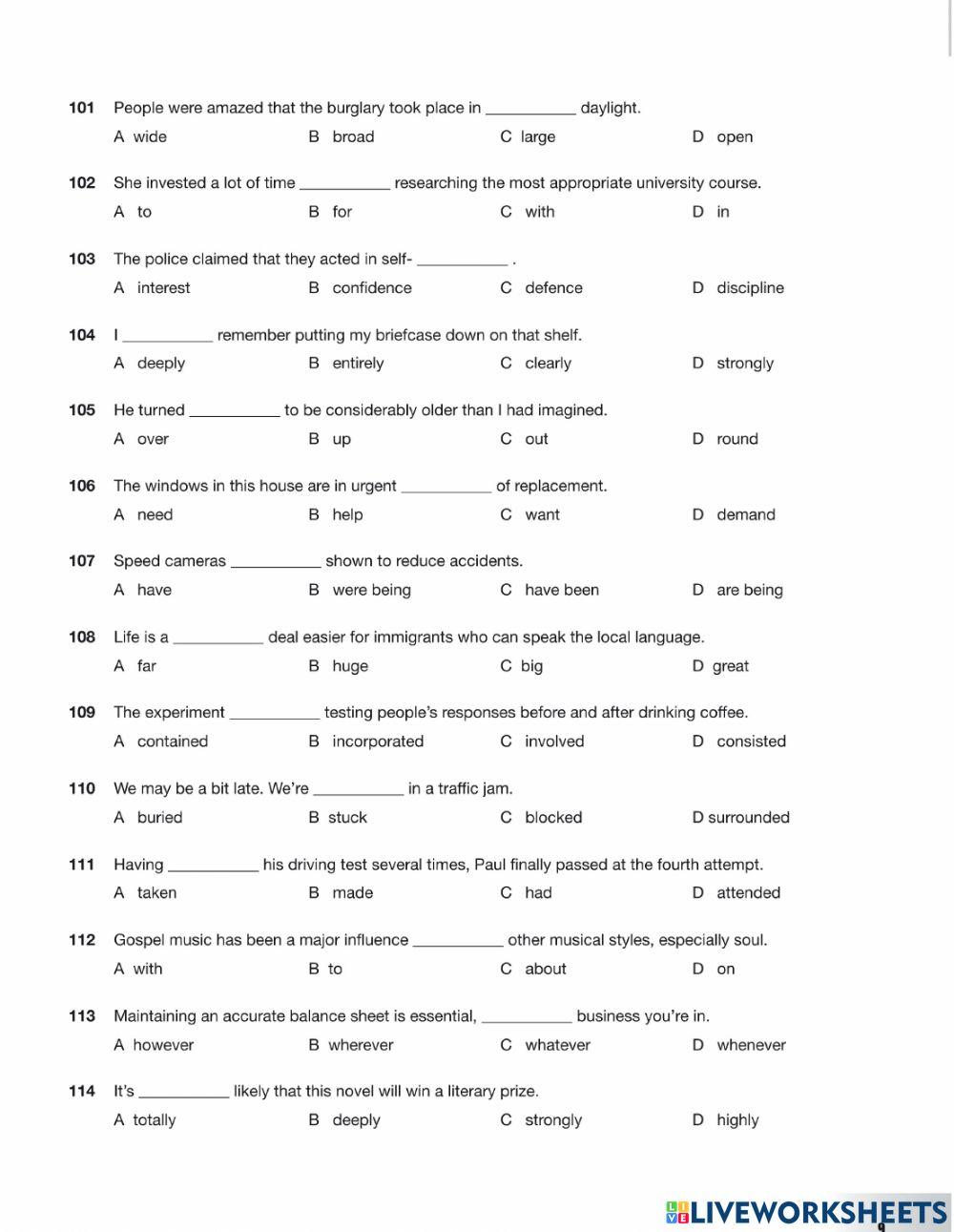 Grammar placement test a1 c1 3687965 etc hanoi