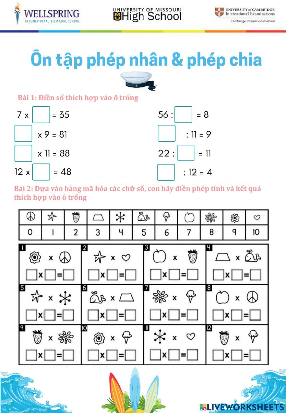 Mutiplication and Division