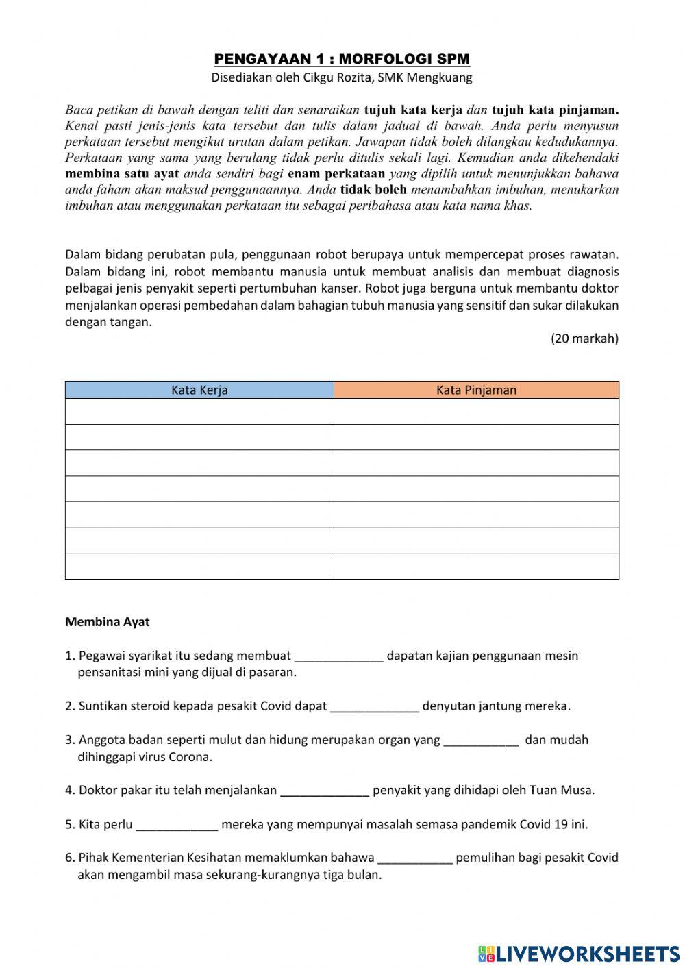 Pengayaan 1 Morfologi