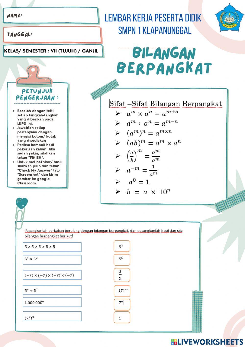 Bilangan berpangkat