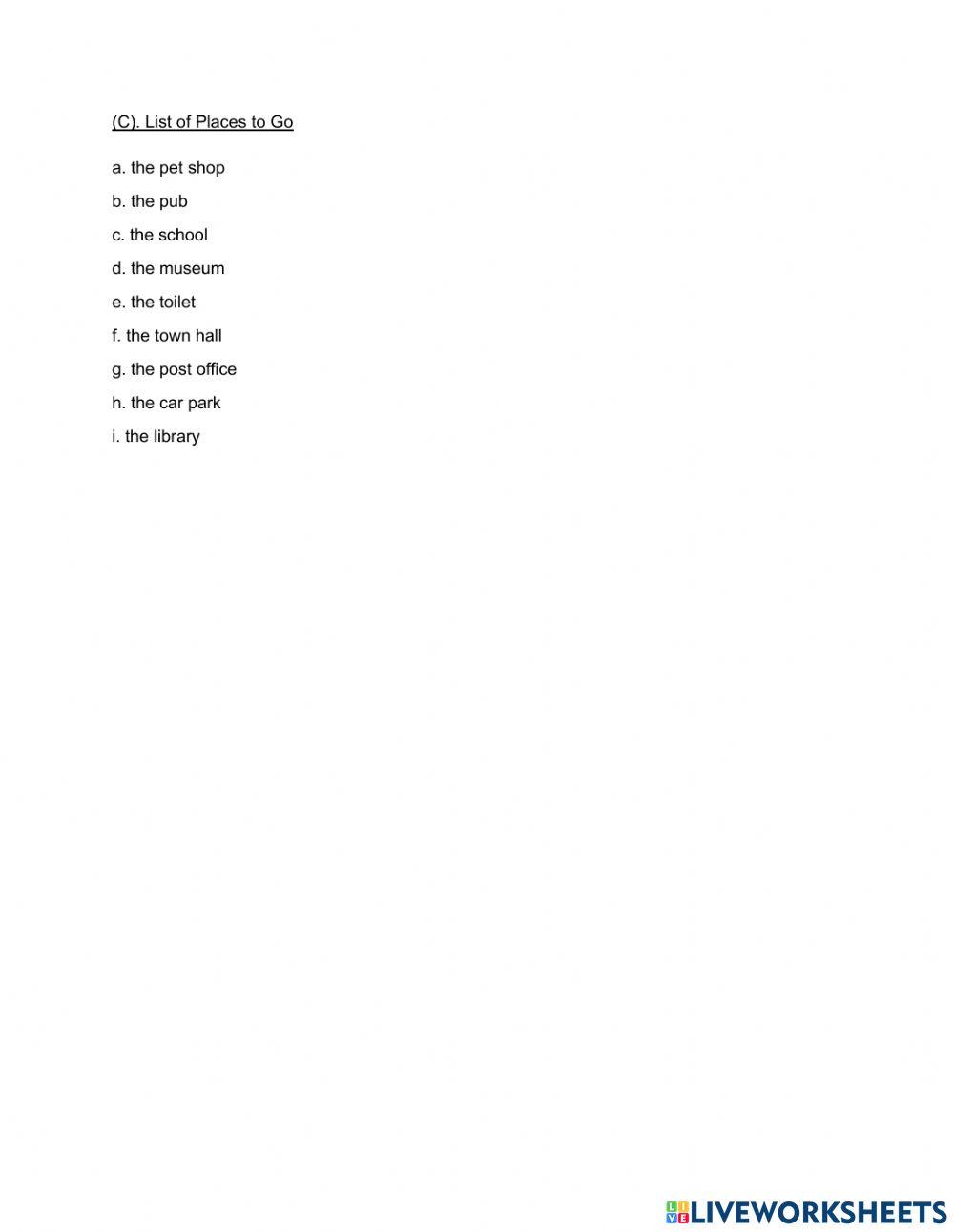 HANDOUT 1 YEAR 3 DIRECTIONS