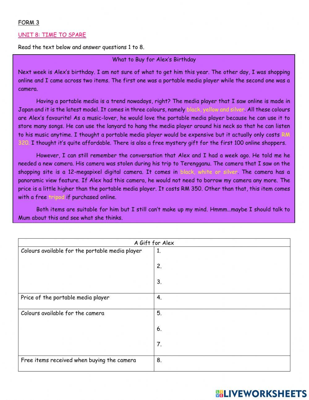 Form 3 Information Transfer