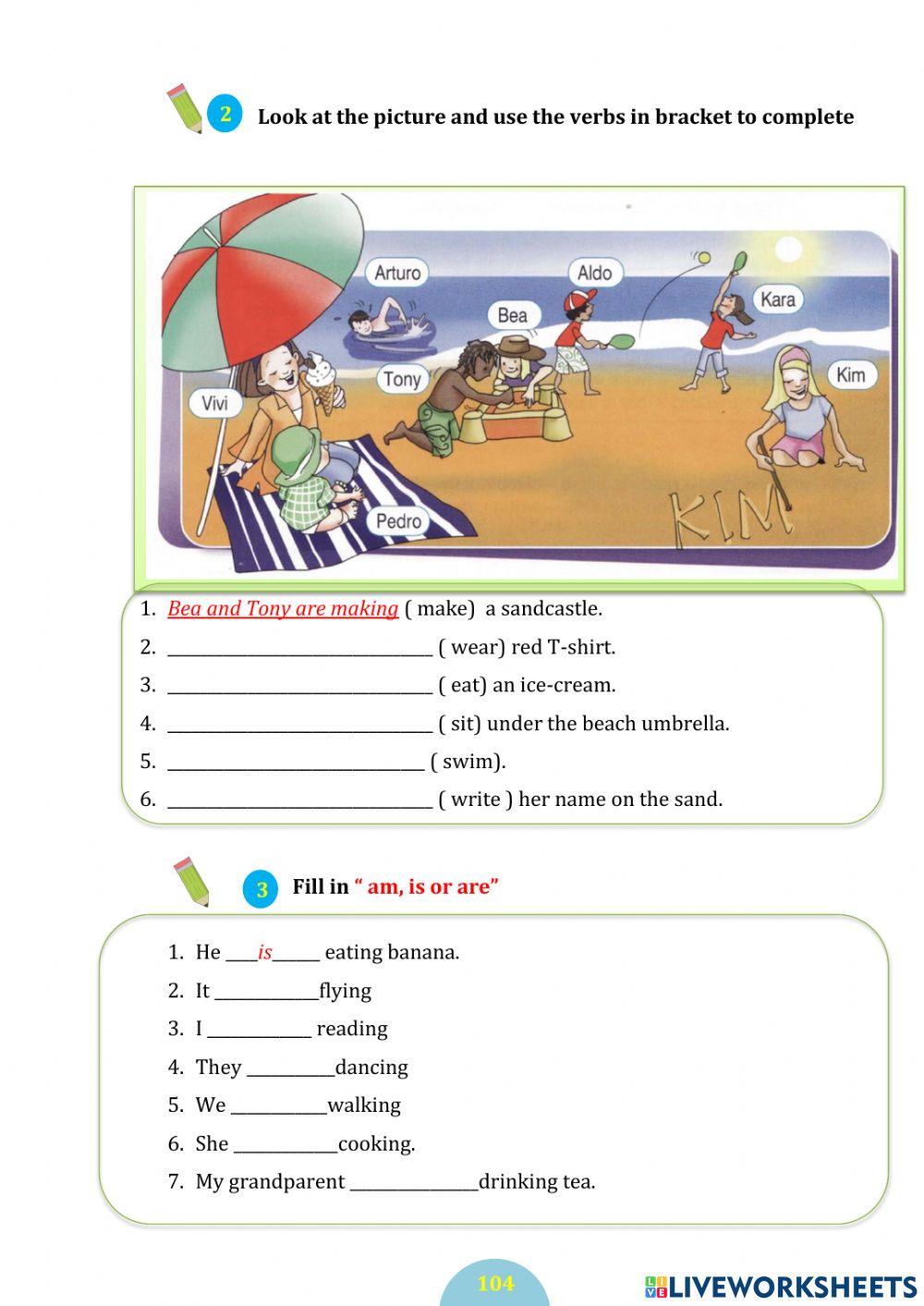 Present continuous(p102-105)