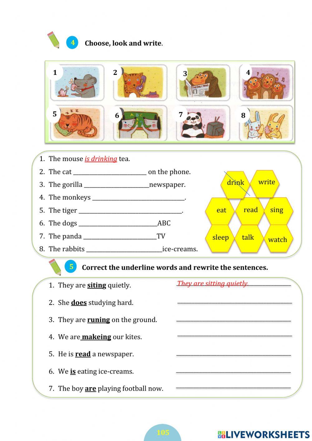 Present continuous(p102-105)