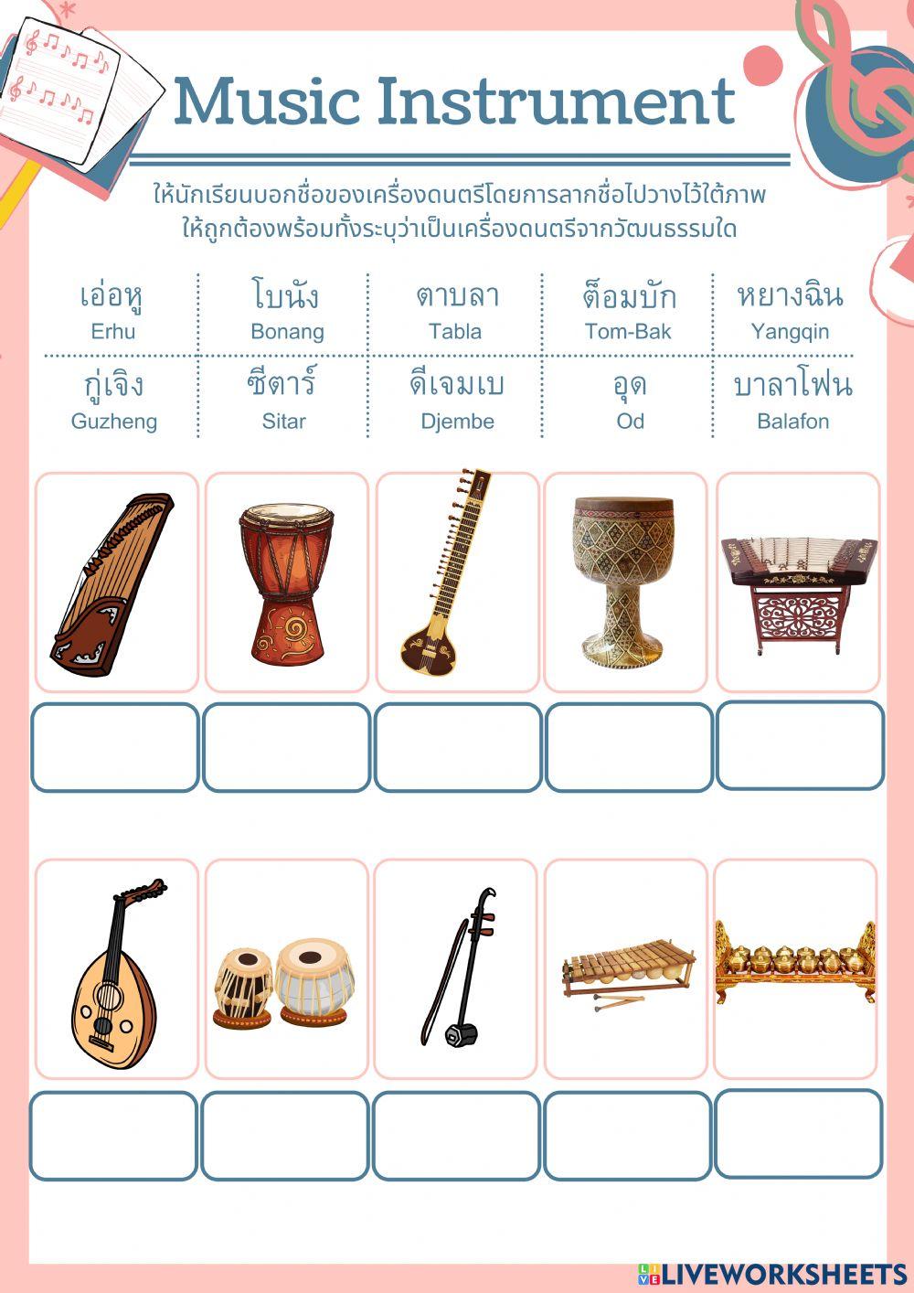ดนตรีในแต่ละวัฒนธรรม: Music Instrument