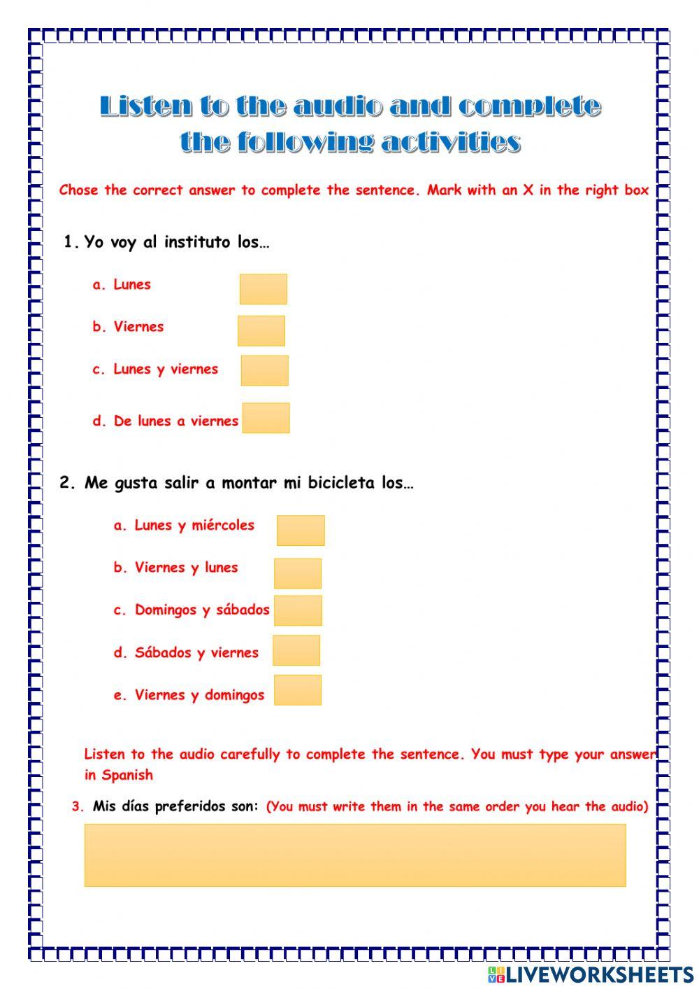 Actividad de escucha
