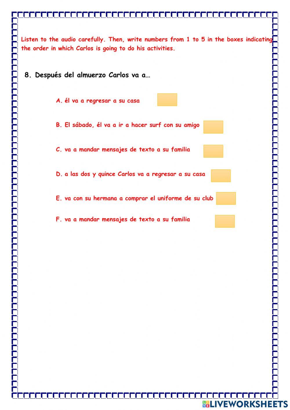 Actividad de escucha